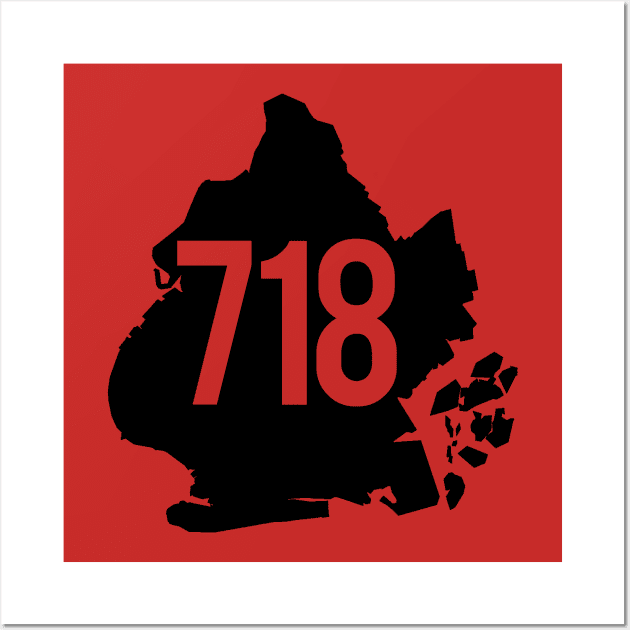 Brooklyn 718 Wall Art by PopCultureShirts